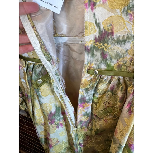 Lorrie Deb San Francisco‎ Floral Brocade Maxi Dress Vintage Modern Size 4 / 6 - Picture 11 of 15